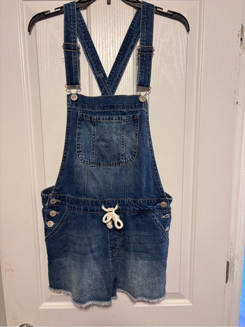 Juniors Wallflower Denim Overall Shorts